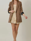 Quit Plaiding Games Blazer in Brown
