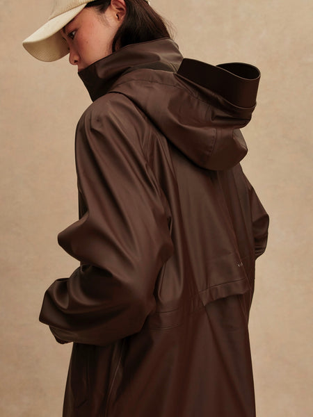 Kirsten Rain Coat in Dark Truffle
