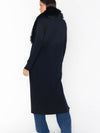 Lombardi Long Cardi in Black Faux Fur Knit