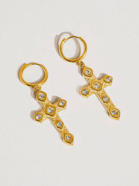 Miriam CZ Cross Earrings