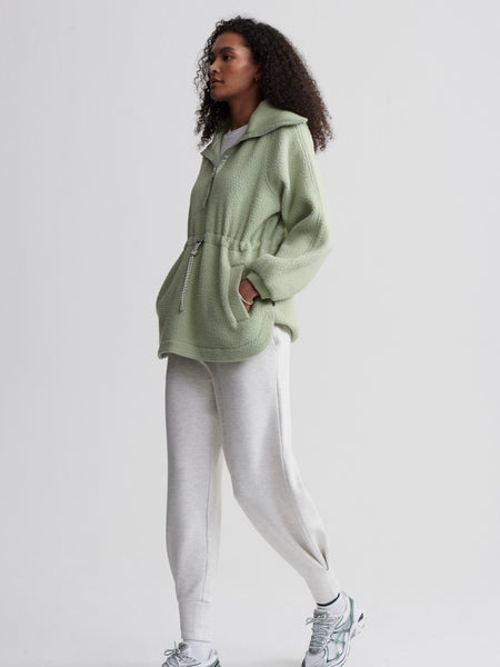 Parnel Half Zip Fleece in Snow Sage