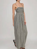 Going Gingham Jumpsuit in Black