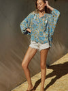 Meet Me In Morocco Blouse in Teal