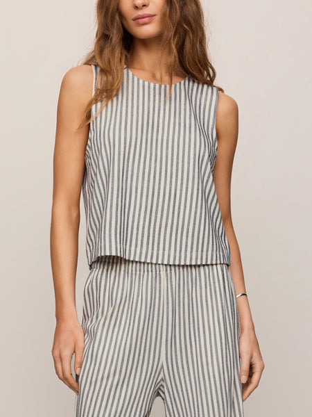 Levi Top in Brown Stripe