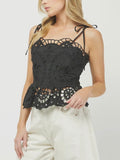 Last Resort Eyelet Tank in Black