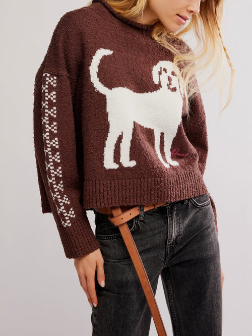 Story Book Sweater in Chocolate Combo