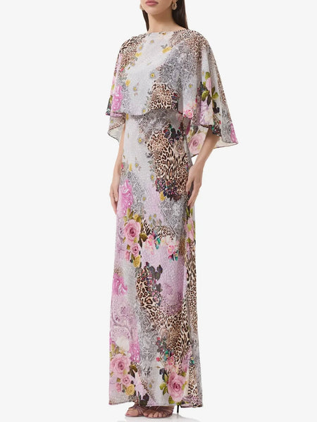 Izel Dress in Natural Patchwork