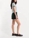 The Cord Mini Skirt in Forest Green