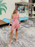 Friday Florals Ruffle Dress in Pink
