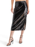 Dinah Midi Skirt in Black