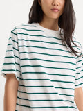 The Bodega Tee in Forest Stripe