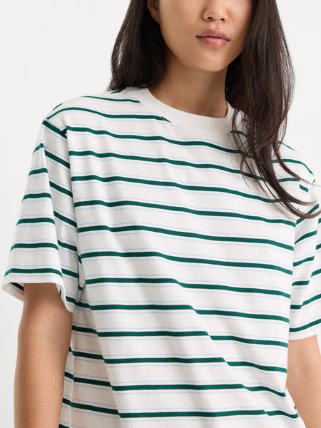 The Bodega Tee in Forest Stripe