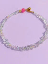 Neeley Beaded Necklace in Clear Rainbow