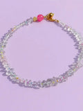 Neeley Beaded Necklace in Clear Rainbow