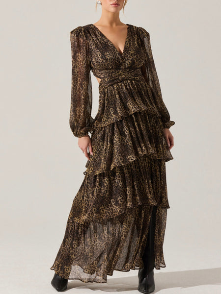 Anora Dress in Leopard Print