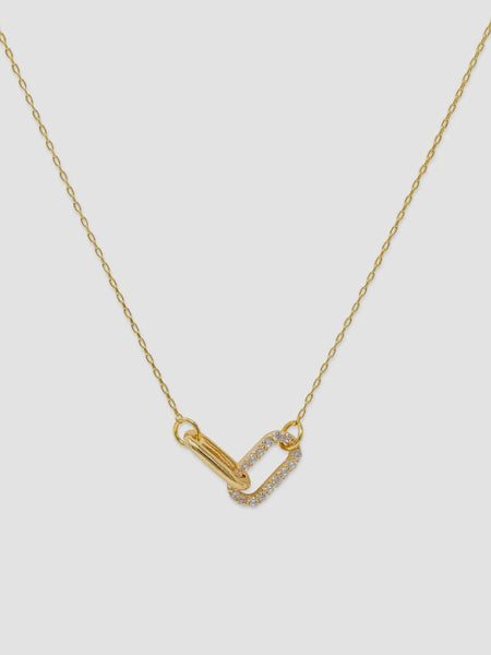 CZ Linked Pendant Necklace