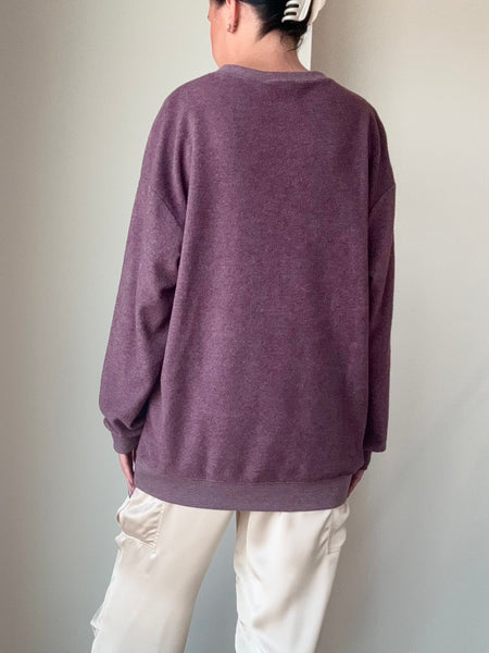 Cozy AF Sweatshirt in Dark Plum