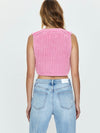 Cora Sweater Vest in Pink Cosmos