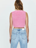 Cora Sweater Vest in Pink Cosmos