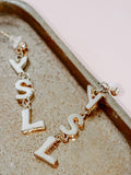 Repurposed 3 Letter Earring in Gold