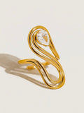 Monarque Abstract Oval CZ Ring