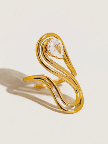 Monarque Abstract Oval CZ Ring