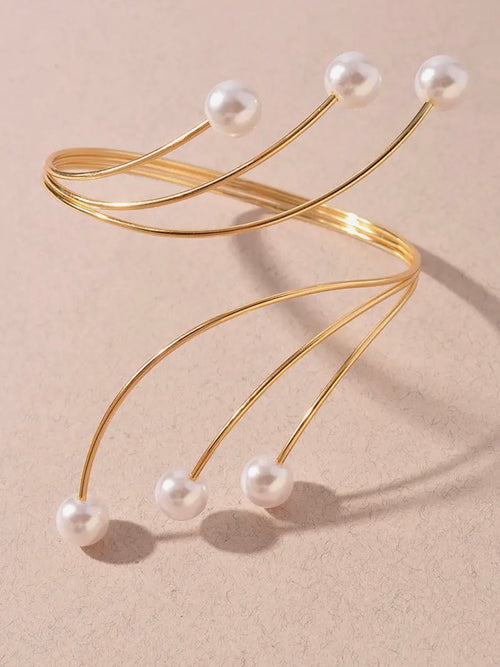 Pressed For Pearls Arm Cuff