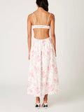 Destene Dress in Rose & White