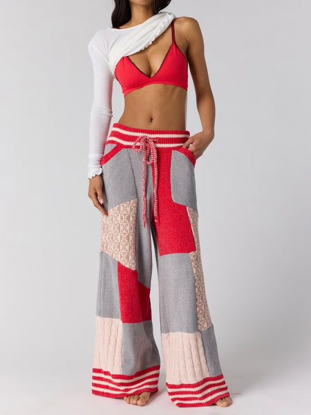 Snow Much Fun Lounge Pant in Patchwork Combo