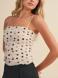 Pick Your Polka Top in Cream