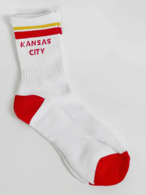 Kansas City Crew Socks in White