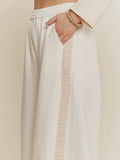 Trimmed & Tailored Barrel Sweatpants in Cream