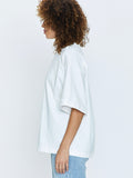 Milan Split Back Tee in Le Blanc