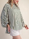 Stripe Season Blouse in Olive