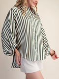 Stripe Season Blouse in Olive