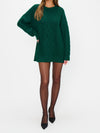 Canyon Tunic Sweater in Emerald Cable Knit