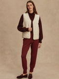 Lori Reversible Gilet in Ash Taupe & Birch