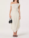Ciarra Dress in Ivory Polka Dot