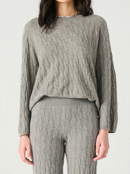 Intarsia Oversized Pullover in Soft Ice