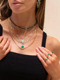 Baby Athena Necklace in Malachite