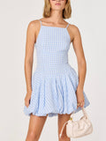 Tionna Dress in Blue Plaid