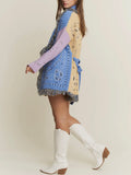 Paisley Party Cardigan in Lavender Combo