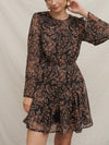 Paisley & Printed Dress in Black