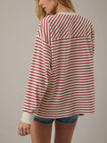 Cruisin' Through Stripe Top in Red & Cream