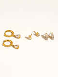 Stone Teardrop Earring Set