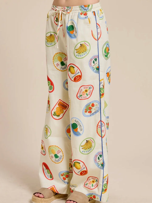 Zesty Summer Pants in Fruit Stickers