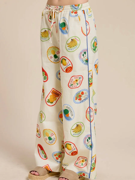 Zesty Summer Pants in Fruit Stickers