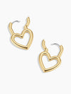 Open Heart Padlock Hoops