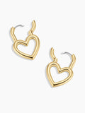 Open Heart Padlock Hoops