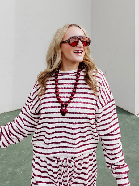 Get Your Game On Set in Burgundy & White
